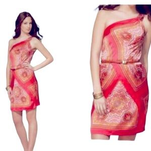 Orsay One-shoulder dress  scarf silk satin pattern lightweight